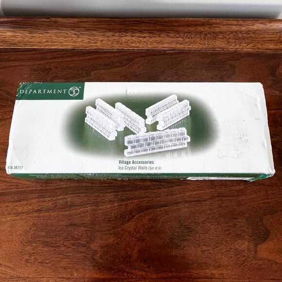 Department 56 Ice Crystal Walls Set of 6 Village Accessories 56717 Retired 1999 - Picture 1 of 13